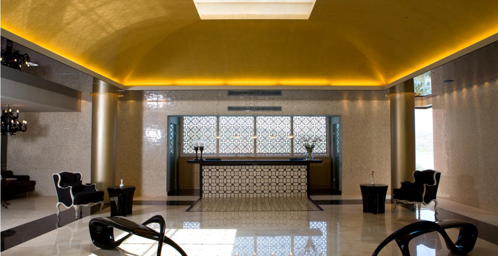 View of the hotel lobby