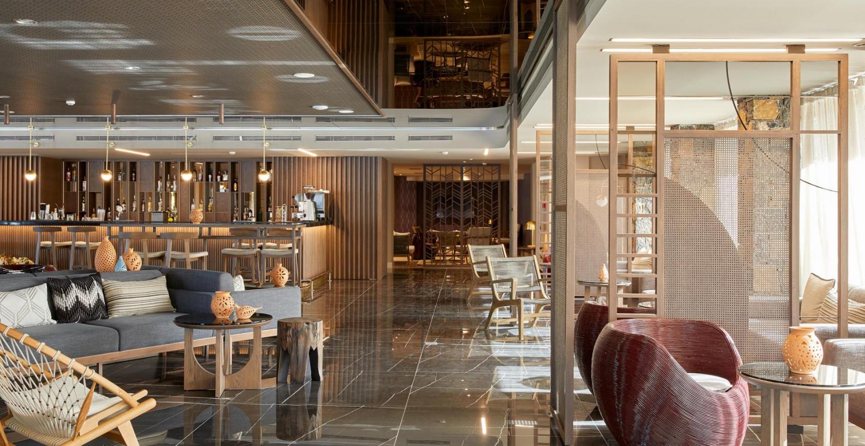 View of the hotel lobby